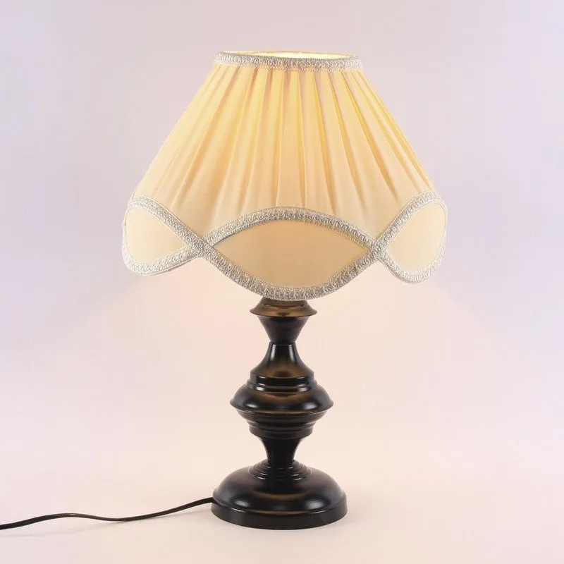 Flamelle Cotton Table Lamp With Iron Base - Ivory media 6