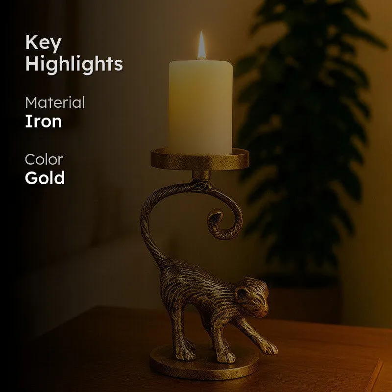 Golden Monkey I Candle Holder media 2