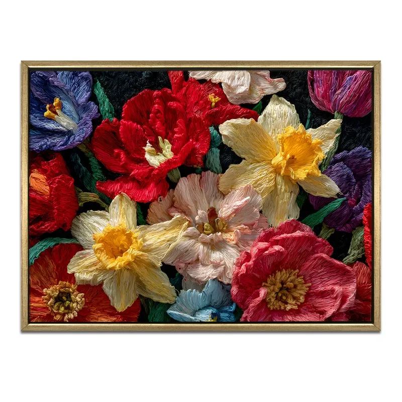 Petal Palette Canvas Wall Painting With Frame media 3