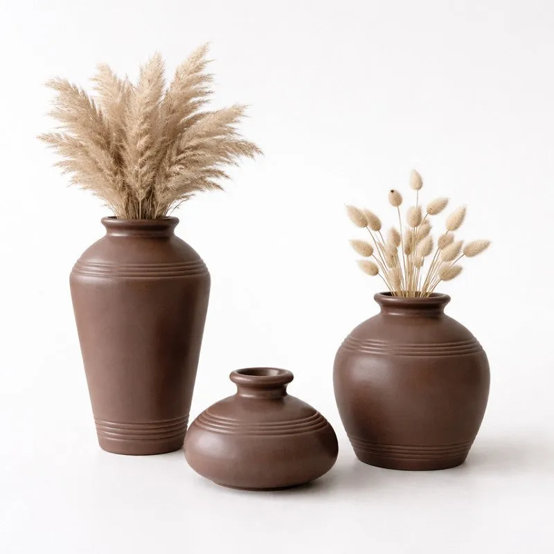 Earthloom Ceramic Vase - Set of Three media 6