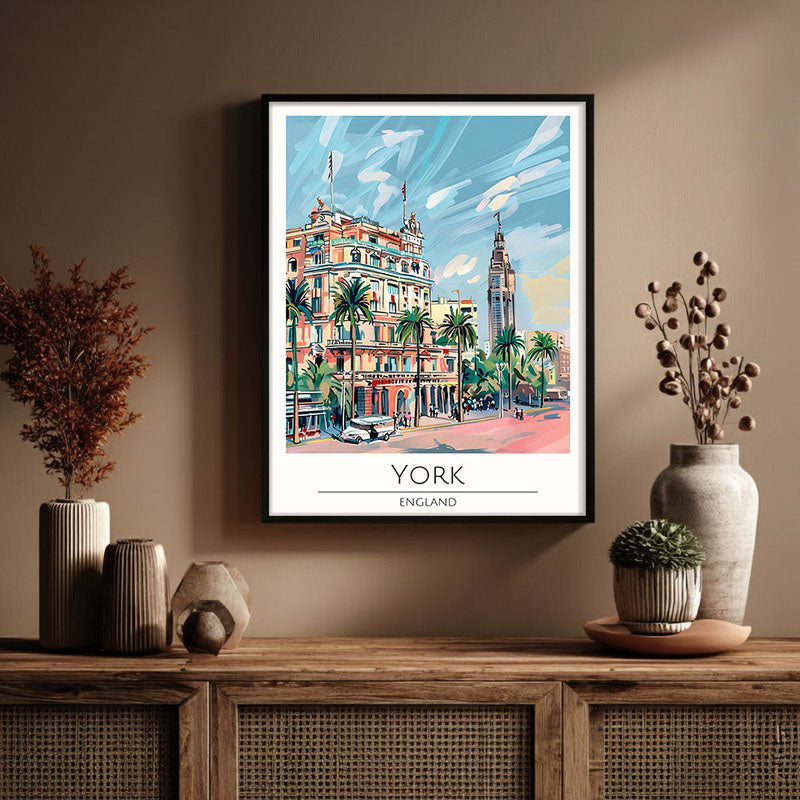 Vintage York Framed Canvas Wall Painting media 3