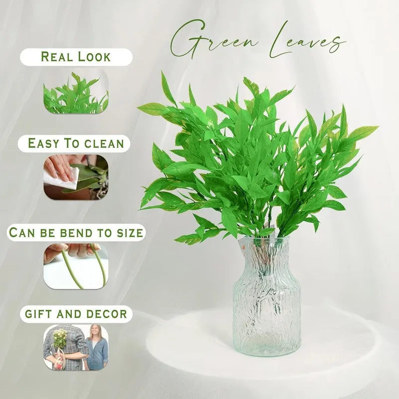 Green Glow Curry Artificial Stem (Green) - Set Of Two media 5