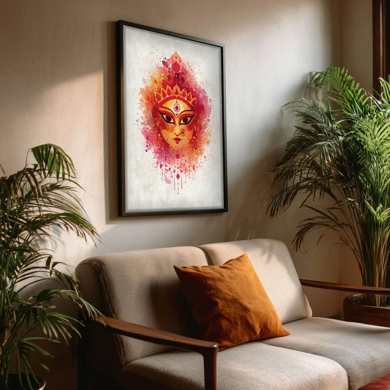 Powerful & Divine Maa Durga Archival Paper Wall Art media 3