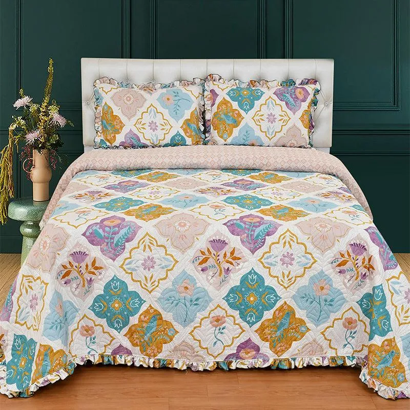 Manisha Ethnic Microfiber Bedcover media 1
