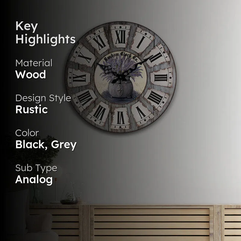 Marlowe Wood Analog Wall Clock media 2
