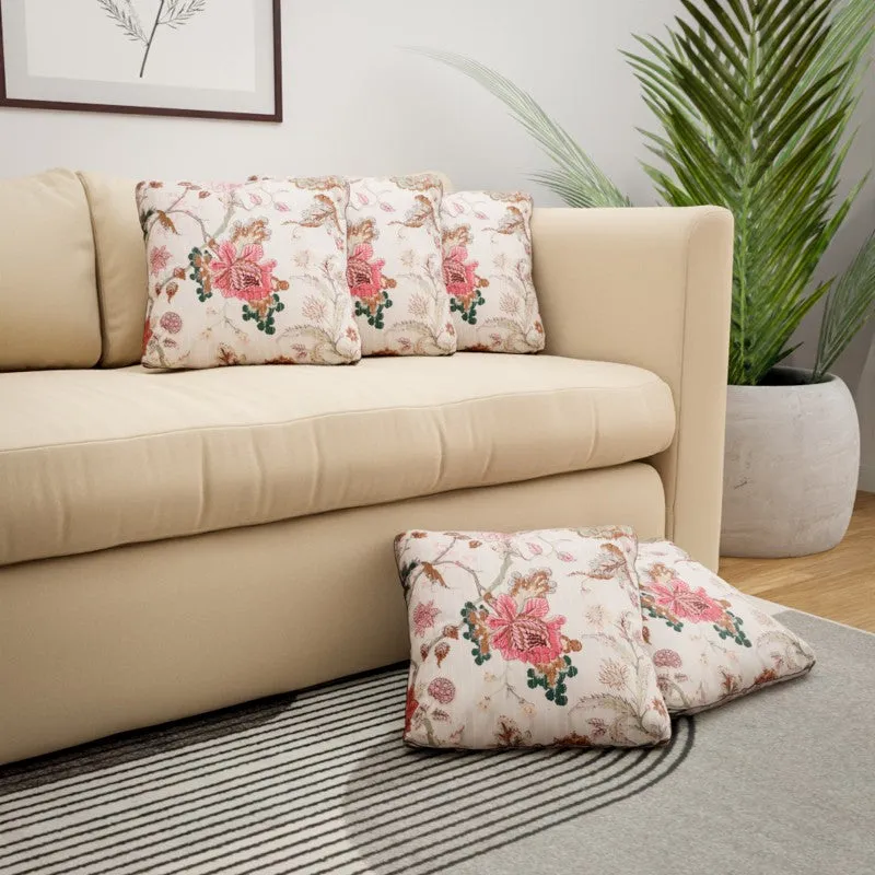 Petal Cascade Cotton Cushion Covers - Set Of Five media 4