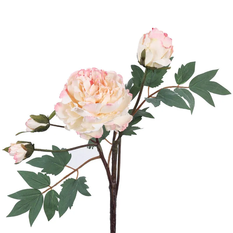 Artificial Realistic Peony Flower Stick - Pink media 3