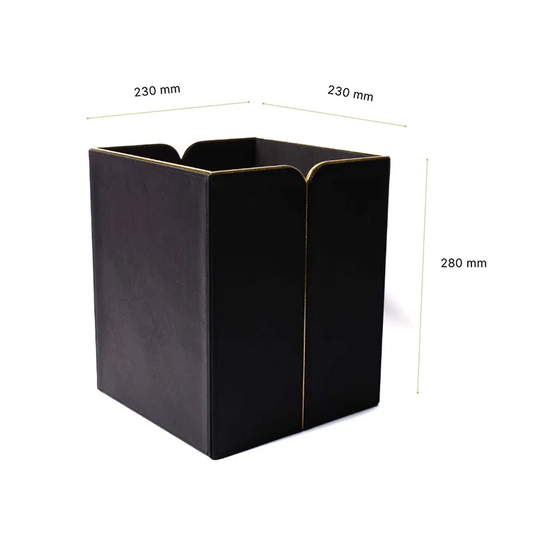 Ceastra Faux Leather Dust Bin - Black media 10
