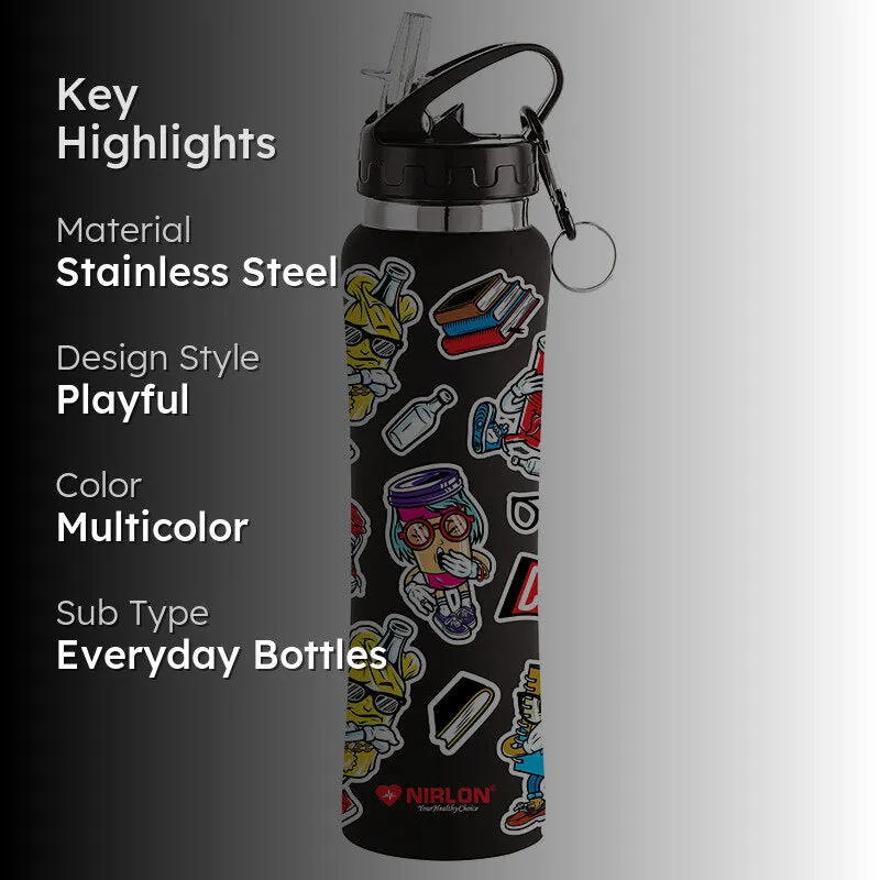 Belio Fancy Sipper Water Bottle - 750 mL media 2