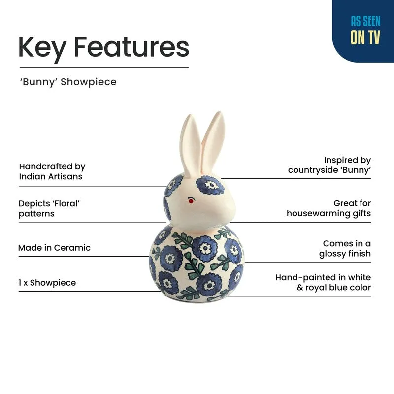 Bunny Ceramic Handpainted Showpiece media 5