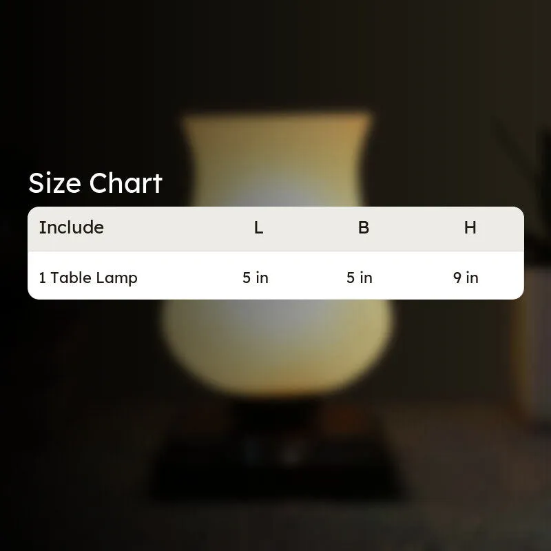 Mirova Glass Table Lamp With Wooden Base - White & Brown media 10