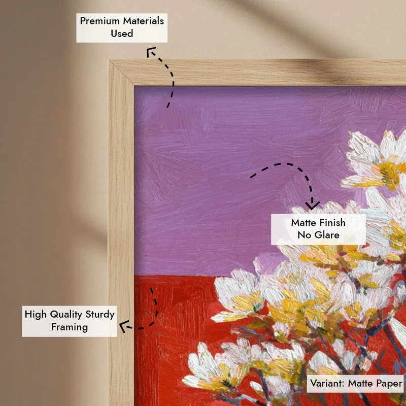 Elvane Canvas Wall Painting With Brown Frame media 9