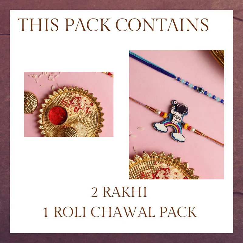 Astro I Rakhi with Roli Chawal - Three Piece Set media 4