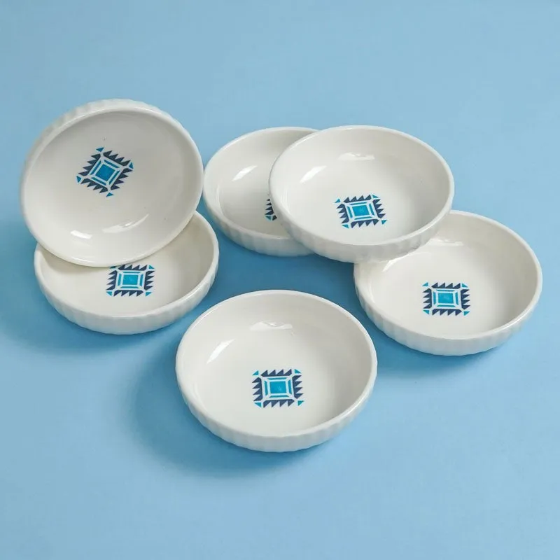 Jivo Ceramic Ethnic Bowl (150 ML) - Set Of Six media 1