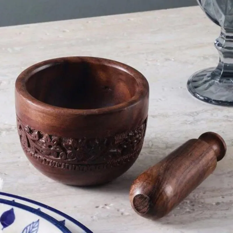 Natura Carved Mortar & Pestle media 4
