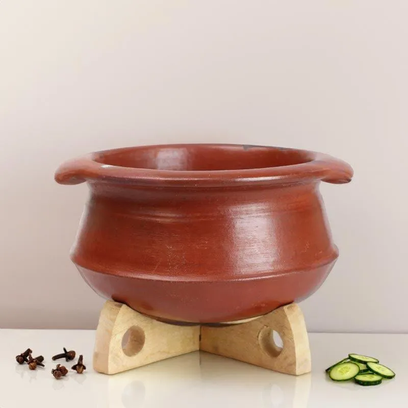 Denara Clay Pot Brown 2000 mL / 8 Inches media 1