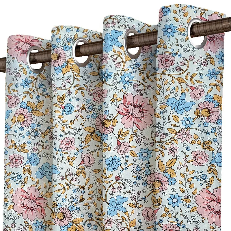 Clémence Floral Cotton Curtain media 5
