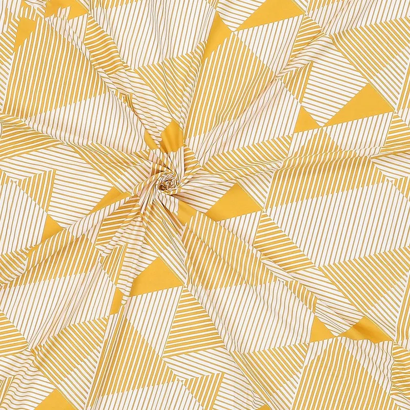 Monte Carlo Striped Triangle Cotton Bedsheet - 104 TC media 9