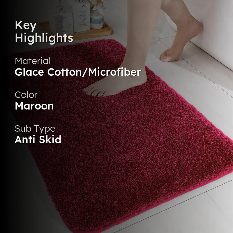 Nuo Luxe Bath Mat - Maroon media 2
