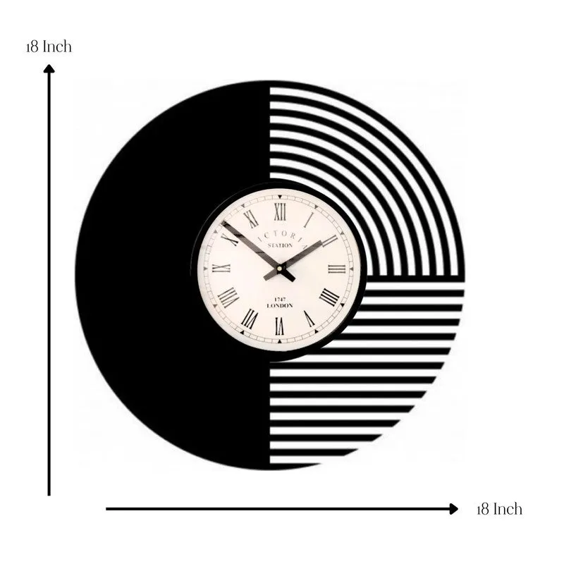 Astrixis Steel Analog Wall Clock - Black media 7