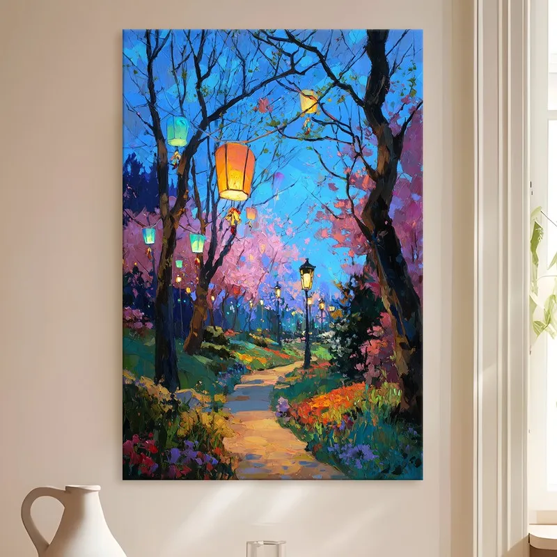 Mystic Glow Garden Path Canvas Wall Art media 4