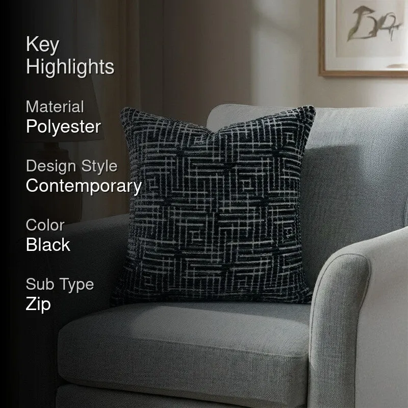 GeoMirage Cushion Cover - Black media 2