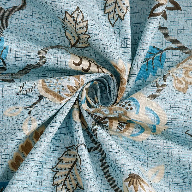 Swayam Hilda Floral Cotton Comforter (Light Blue) - 150 GSM media 7