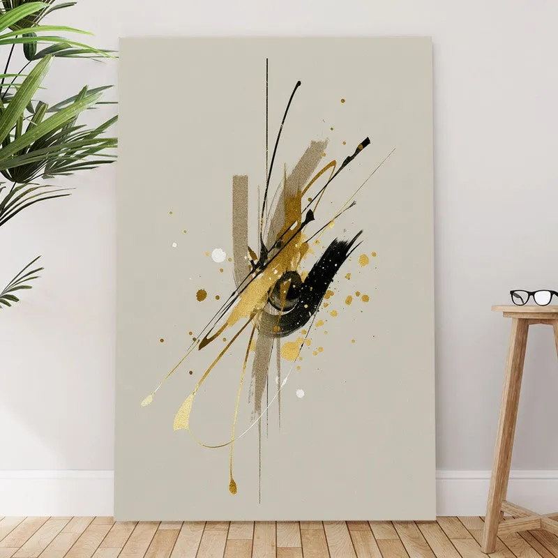 Fluid Form Gold Accent Canvas Wall Art media 6