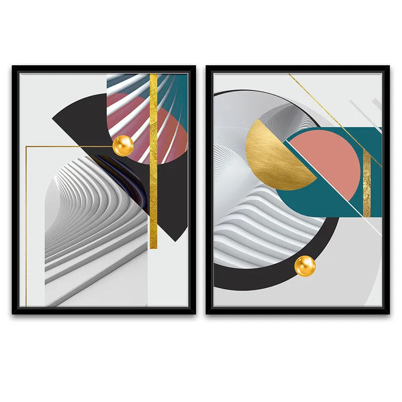 Honeybelle Abstract Wall Art - Set Of Two media 3