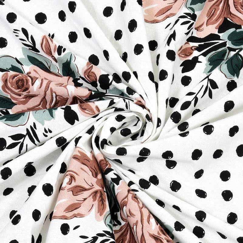 Livia Floral Cotton Bedsheet (Maroon) - 180 TC media 6