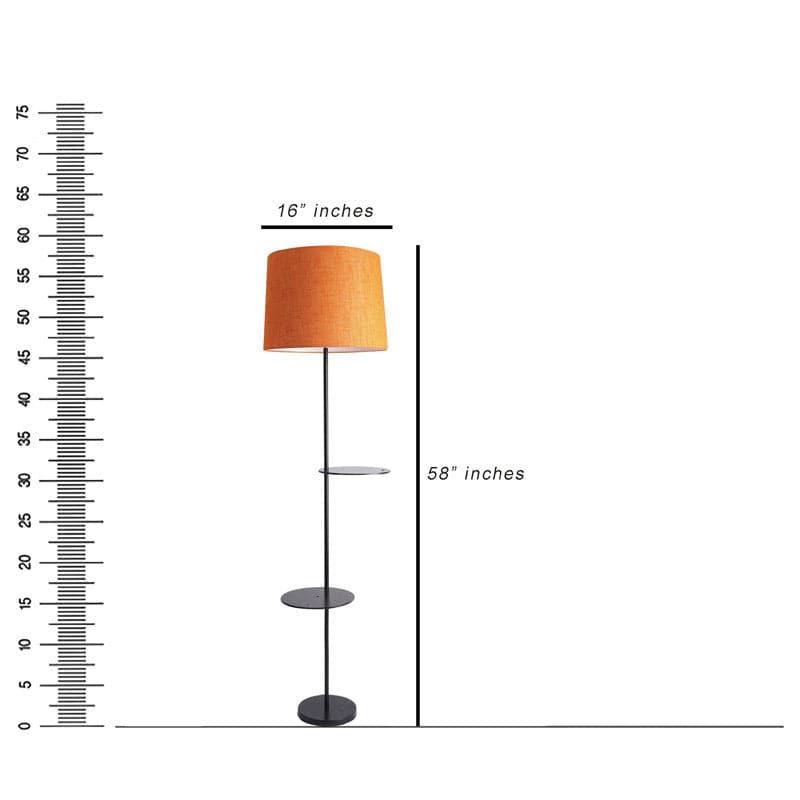 Savani Black Floor Lamp With Shelf media 5