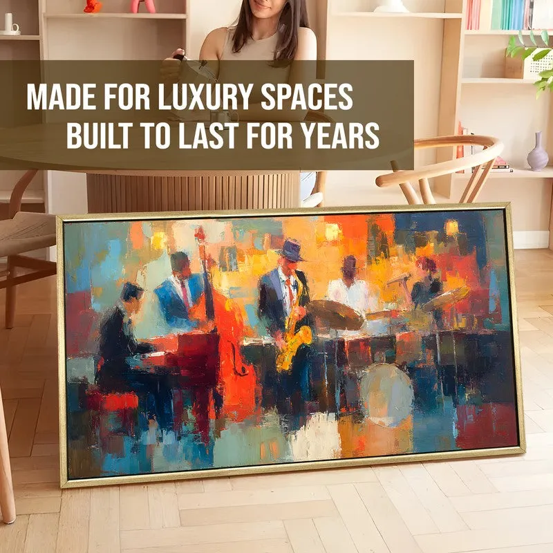 Vibrant Blocks Canvas Wall Painting With Frame media 5