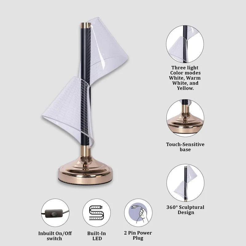 AarviDecor Emerson Accent Fabric Table Lamp - Gold media 7
