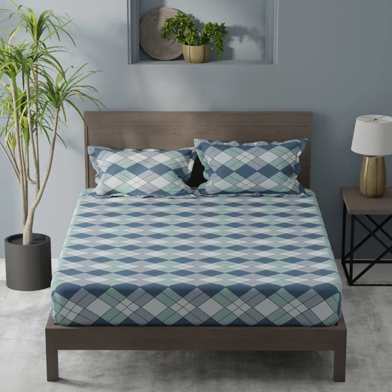 PlaidNest Comforters (Blue) - 120 GSM media 1