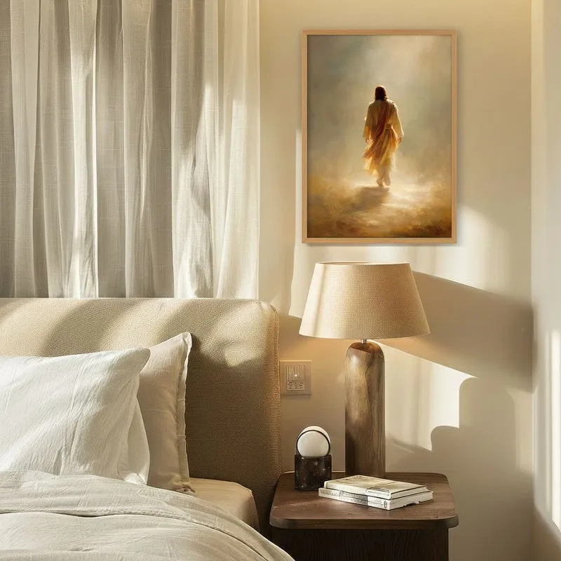 Divine Journey of Jesus Christ Archival Paper Wall Painting With Brown Frame media 4