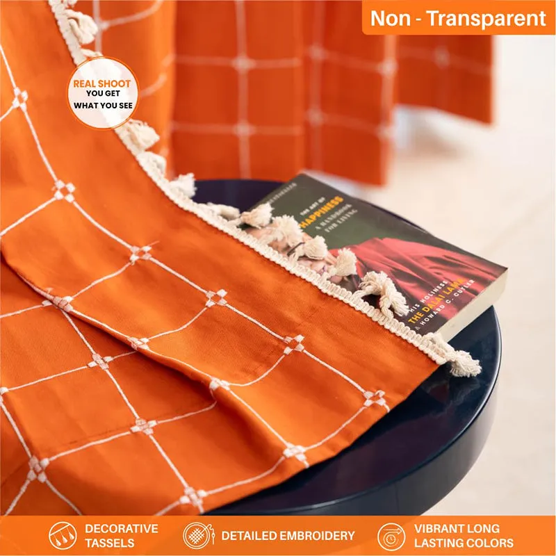 Urban Space Kanya Grid Curtain - Orange media 4