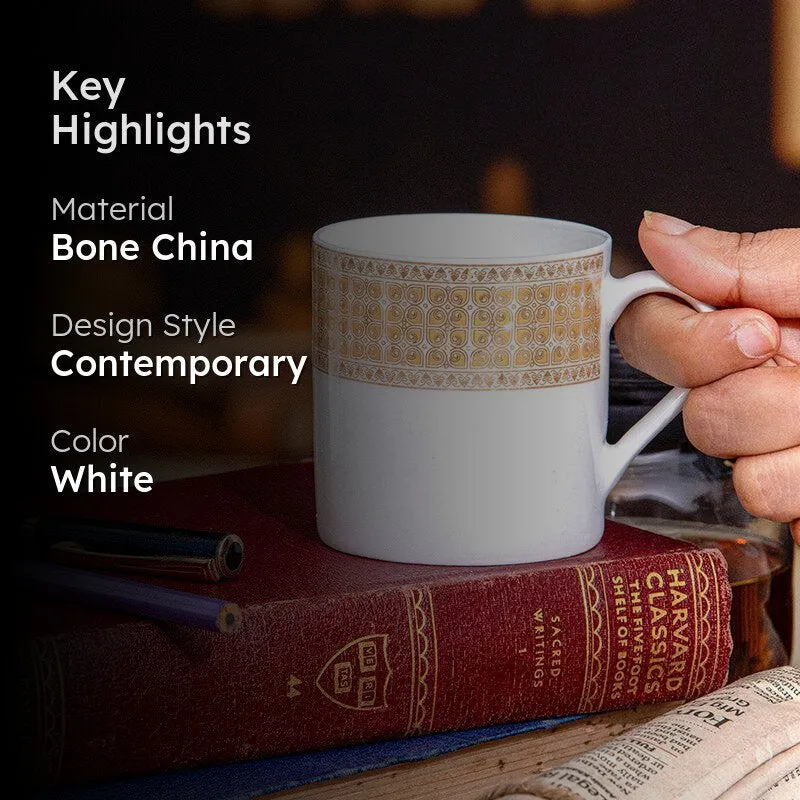 Sonaki Anaya Ethnic Bone China Tea Cup (210 mL Each) - Set Of Six media 2