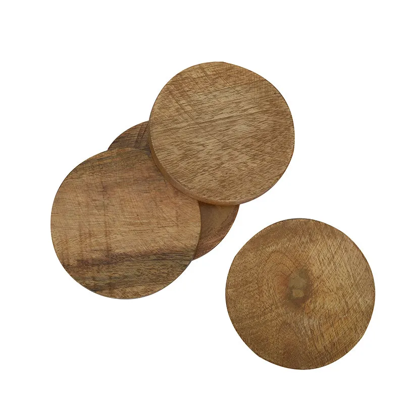 Barkbase Mango Wood Coaster - Set Of Four media 5