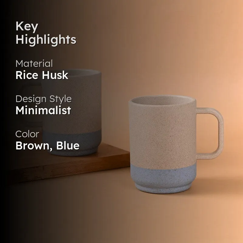 Frostwood Rice Husk Coffee Mug (375 mL Each) - Set Of Two media 2