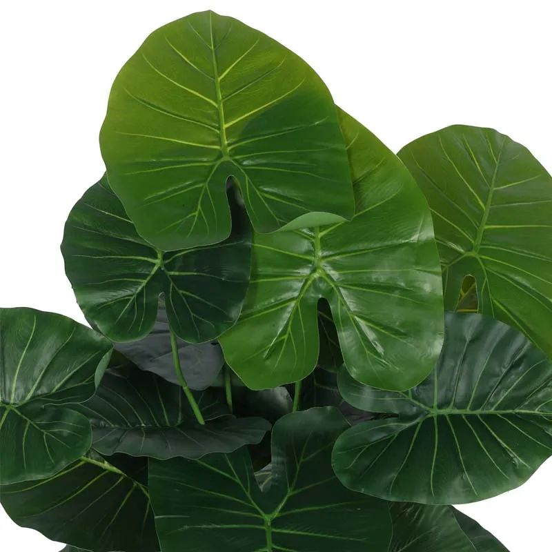 Faux Lush Rubber Fig Plant With Black Plastic Pot - 2.6 Feet media 5