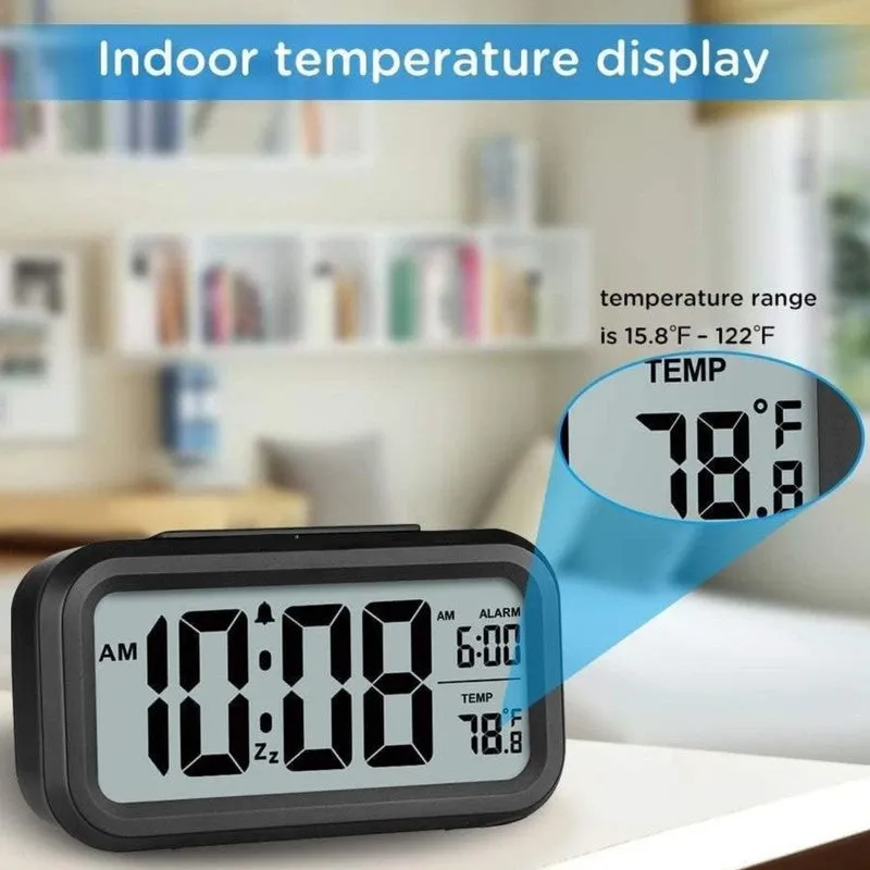 Chrono Charm Rectangle Plastic Table Clock media 7