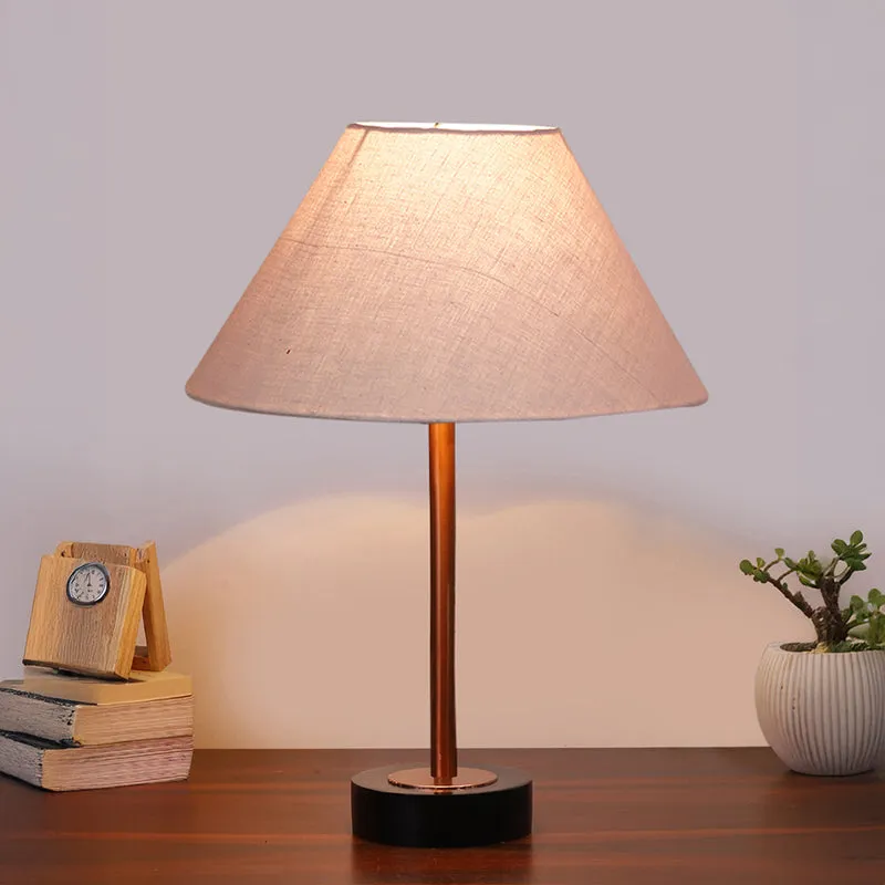Cotin II Rodin Wooden Table Lamp - Grey,Copper,Black media 2