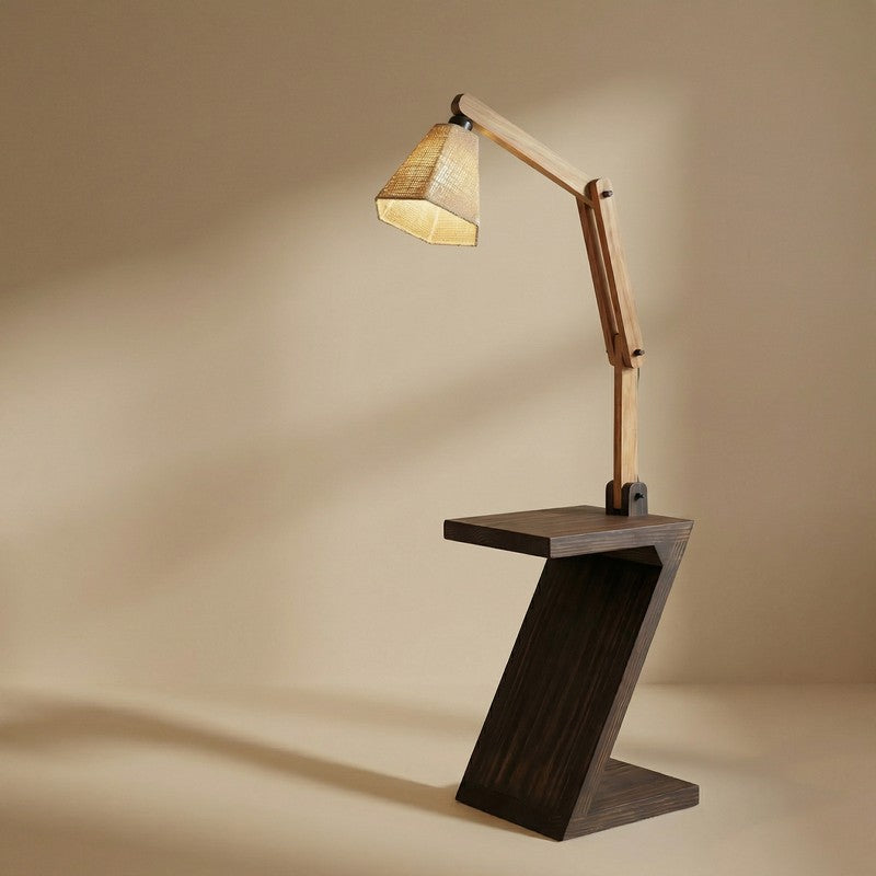 Edeva Shelf Jute and Wooden Floor Lamp media 6