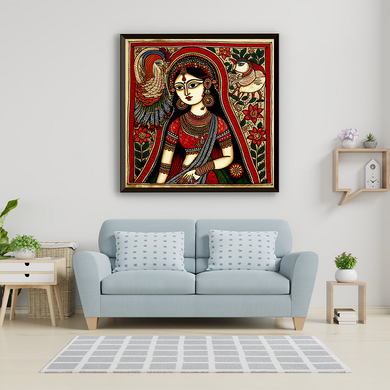 Ethnic Beauty Wall Painting