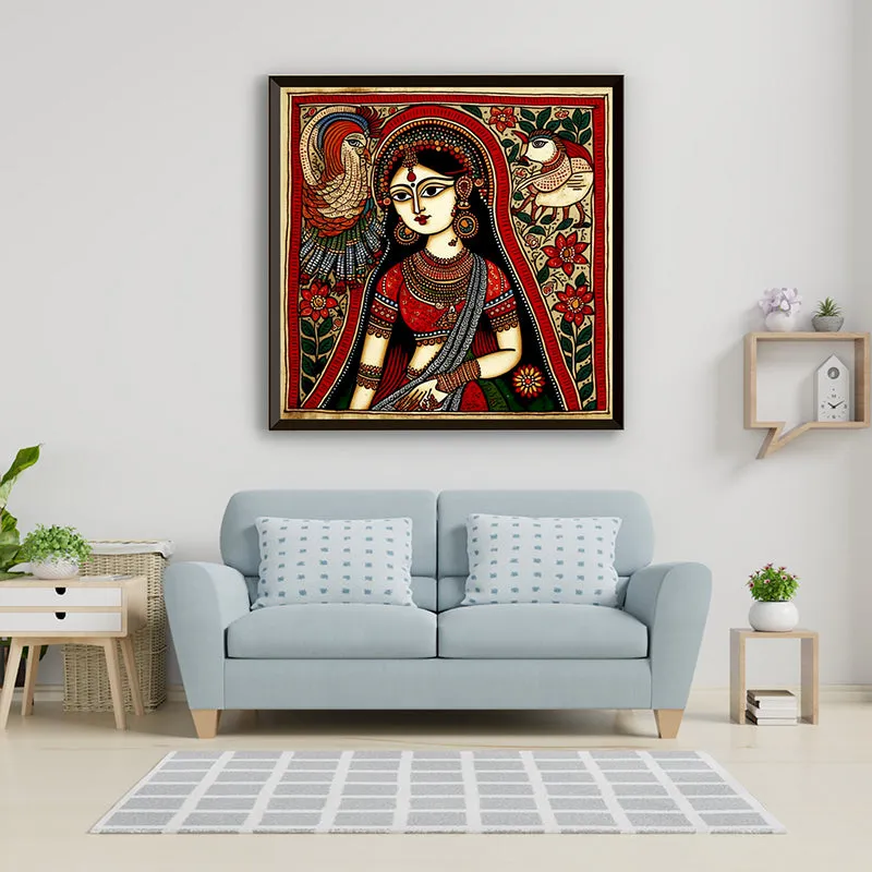 Ethnic Beauty Wall Painting media 1