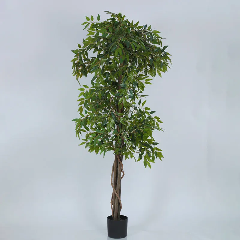 Grovera Artificial Smilax With Black Plastic Pot - 6 Feet media 4