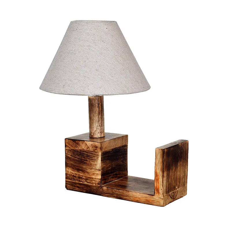 Sentry Fabric Table Lamp - Beige,Brown media 4