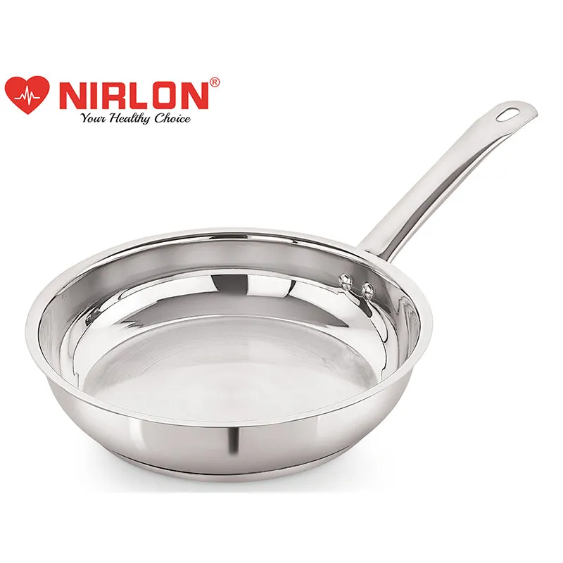 Nirlon Stainless Steel Frying Pan - 9 Inches media 1