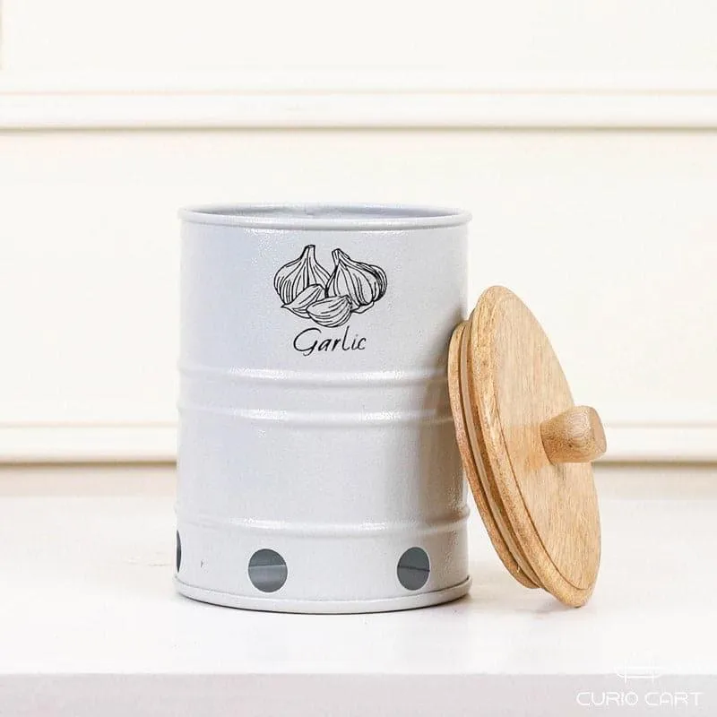 Chipo Garlic Storage Container (2.5 L) - Grey & Brown media 4