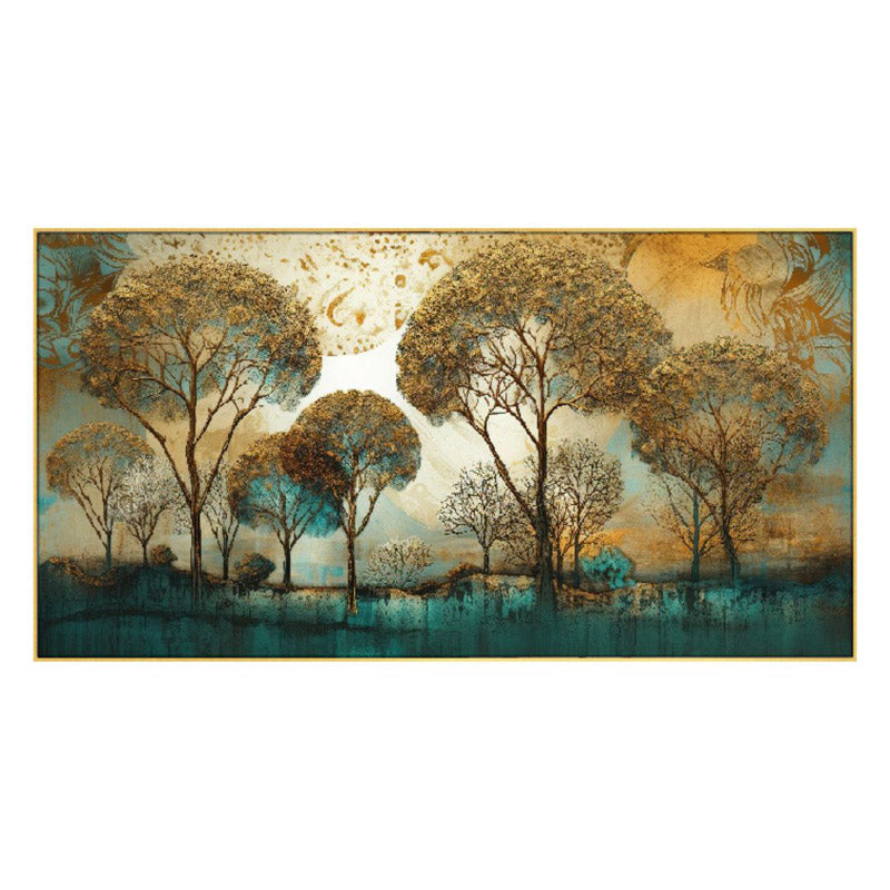 Golden Luna Wall Painting